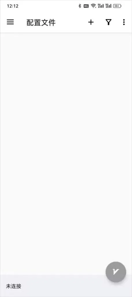 v2rayNG 主界面与配置列表